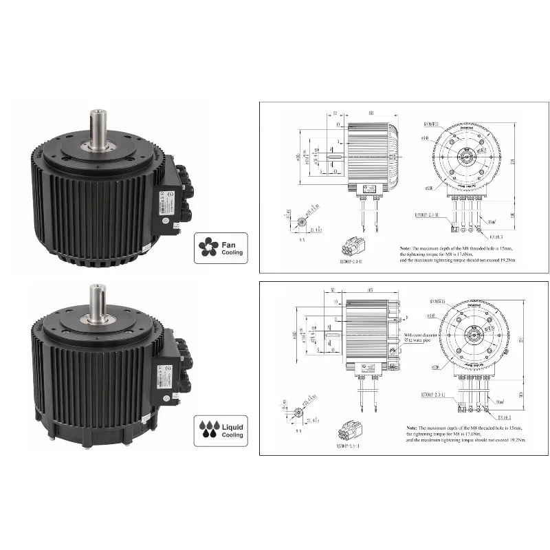 

10KW 3700rpm Brushless DC Motor with 48V 72V 96V 120V Permanent Magnet Construction for Marine Electric Motorcycle Applications
