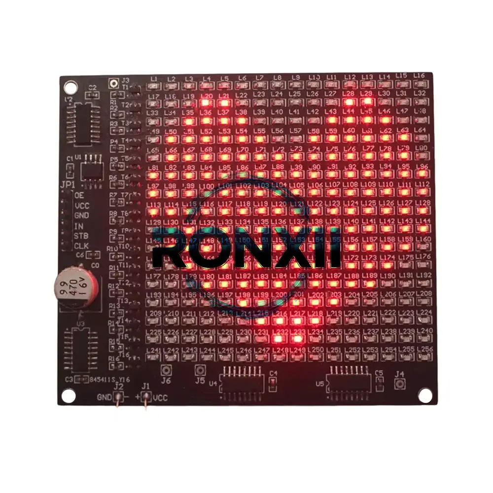 64 / 256 LED Red Display Patch DIY Scattered Dot Matrix Advertising Screen Kit