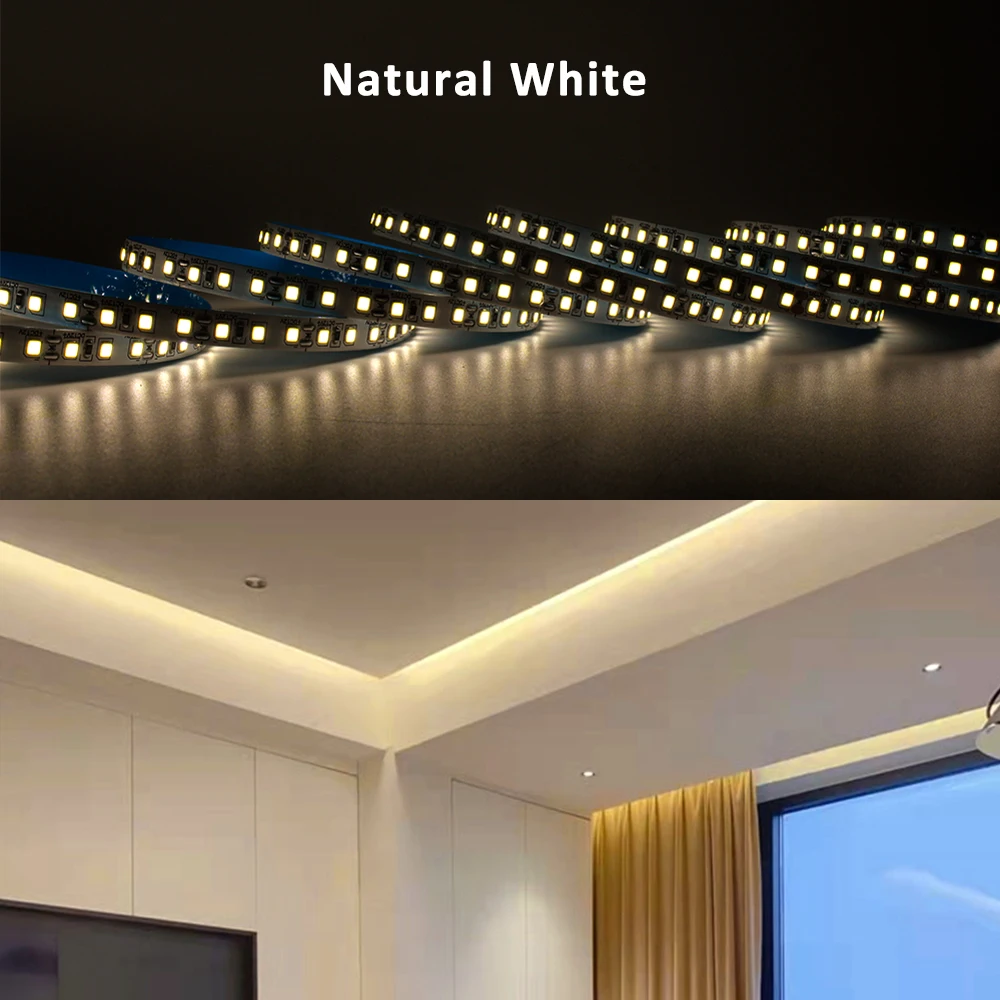 12V 2835 LED Strip Light 120LEDs/M Red Green Blue Yellow Warm WhiteTape Ribbon High Brightness 8mm Lamp For Room Decor Lighting