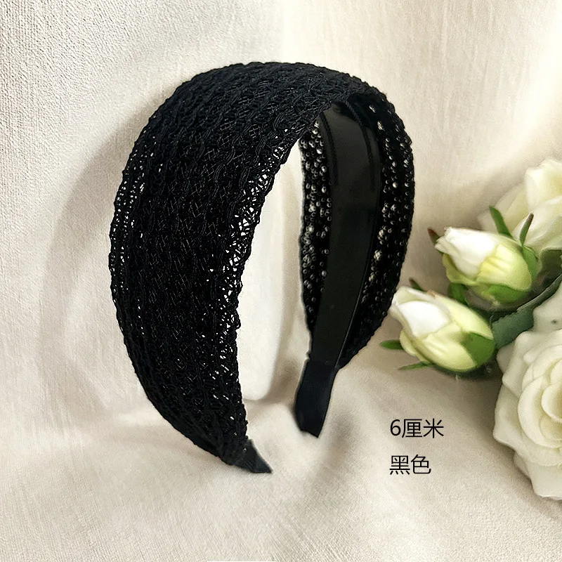 8cm Wide Striped Headband for Women