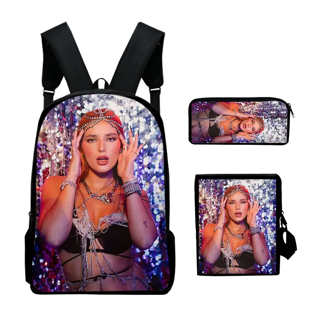 

Backpack with 3d printing of bella thorne,3pcs/set,for school,laptop,backpack,shoulder bag,case,popular,harajuku