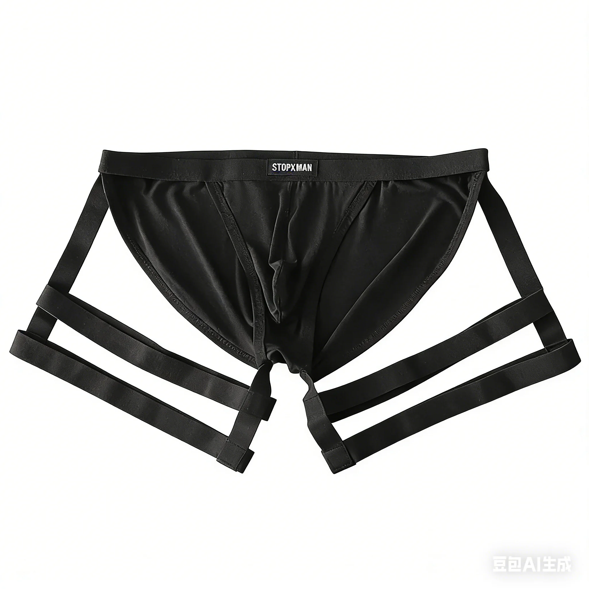 Men's Sexy Briefs Male Low Rise U Convex Pouch Underwear Elastic Bandage Leg Strap Underpants Gays Erotic Hollow High Fork Tanga