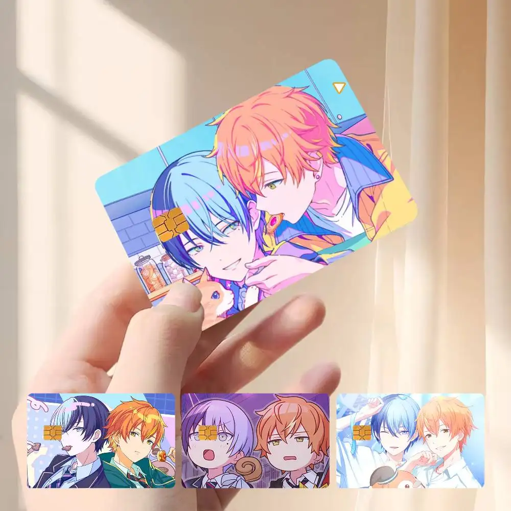 A-Akitoya Anime 4pcs 1Set Card Stickers Small Waterproof Chip 4PCS Card Sticker Anti-Scratch