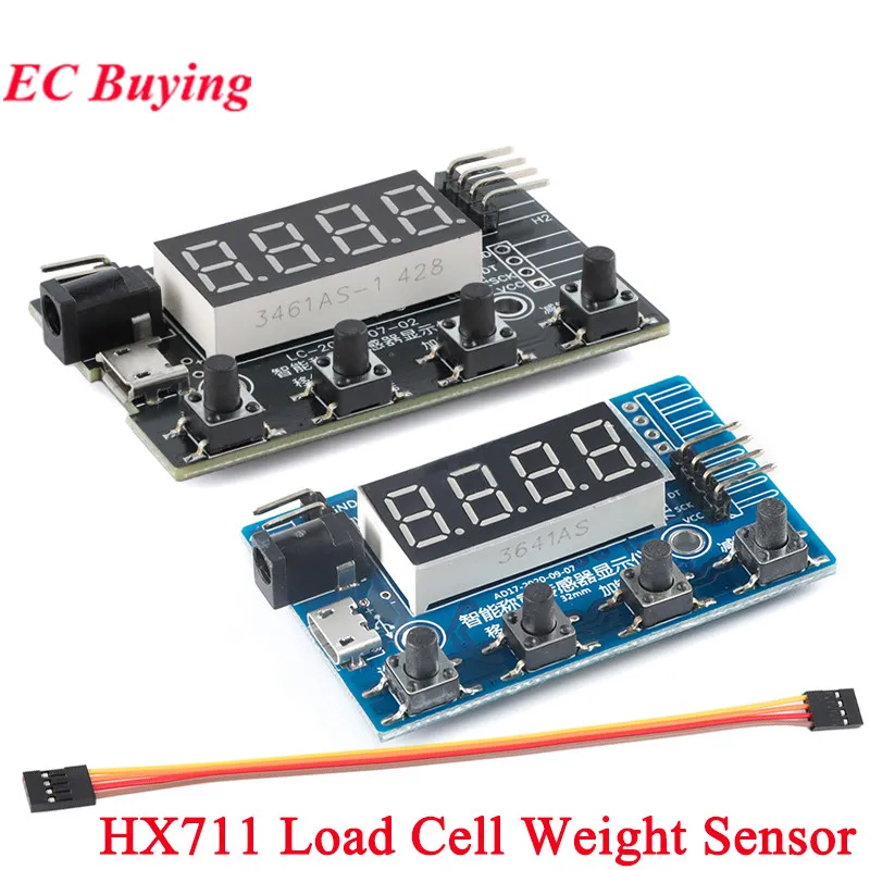 HX711 Load Cell AD Weight Pressure Sensor AD Module with Display 24-bit Weighing Instrument Electronic Scale 1KG 5KG 10KG 20KG