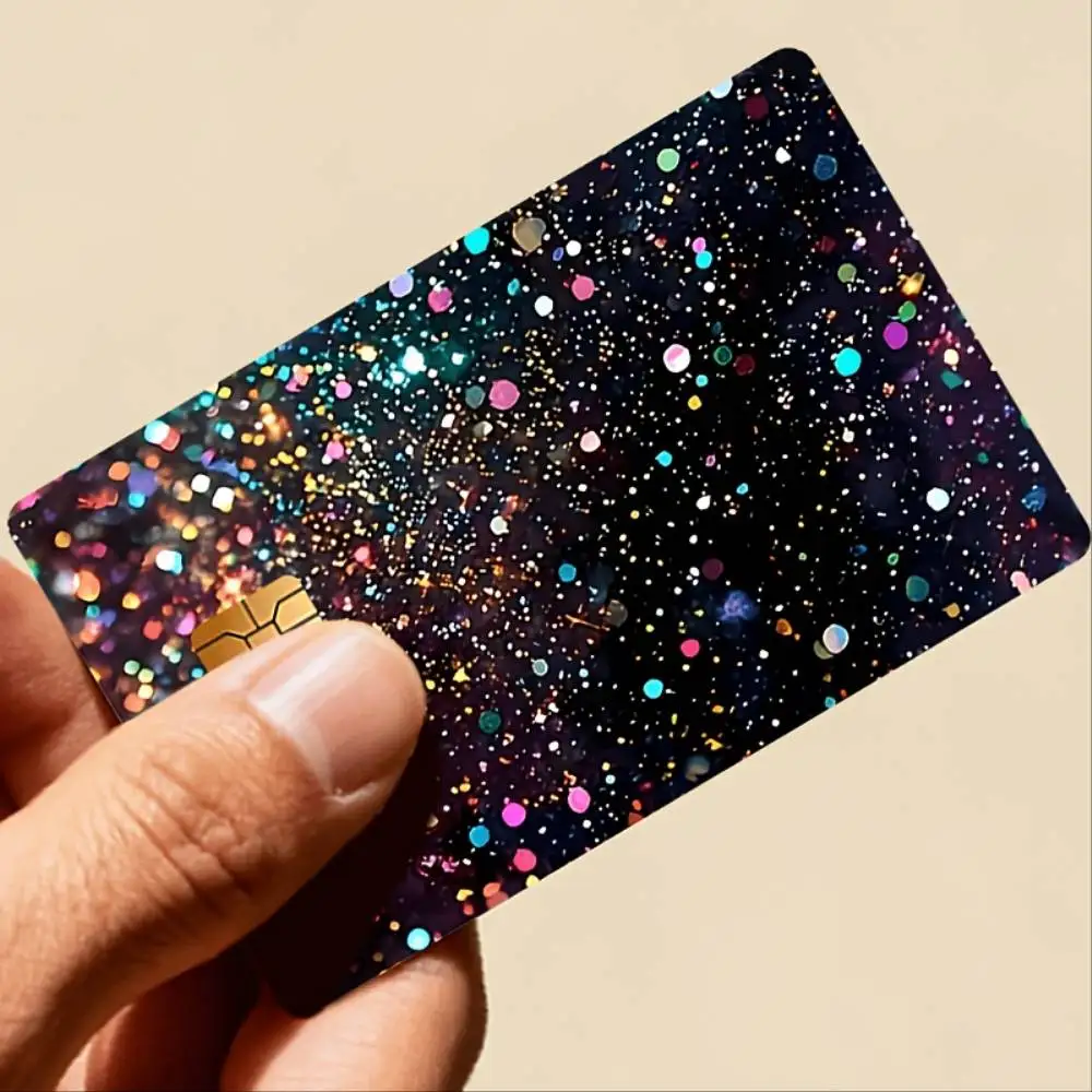 Brilliant Light Spots Credit Card Sticker Bubble Free High Quality PVC Decal For EBT Debit Transit Small Chip Cards
