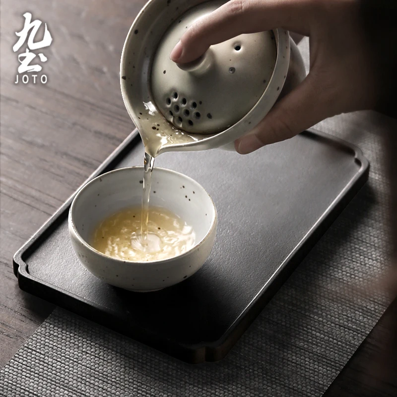 

JOTO Fine workmanship, generous shape and good match Japanese Zen Tea Tray with Dry Bubble HPR0044