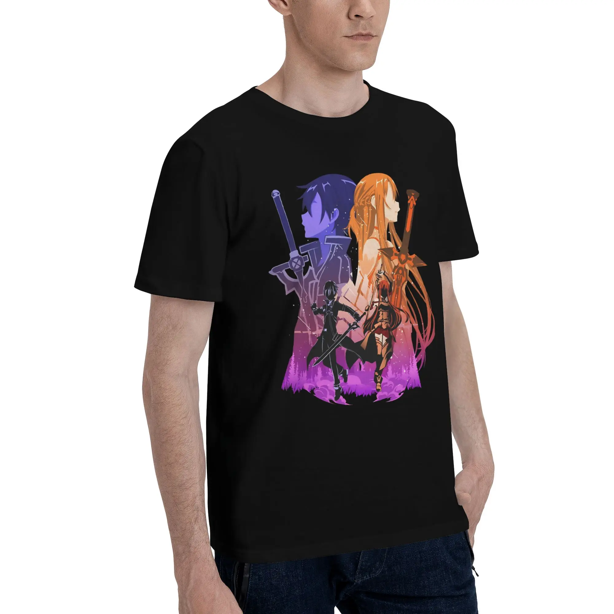 Virtual Reality Consort Graphic 100% Cotton T-Shirt Bandai SAO Tees Tops For Men