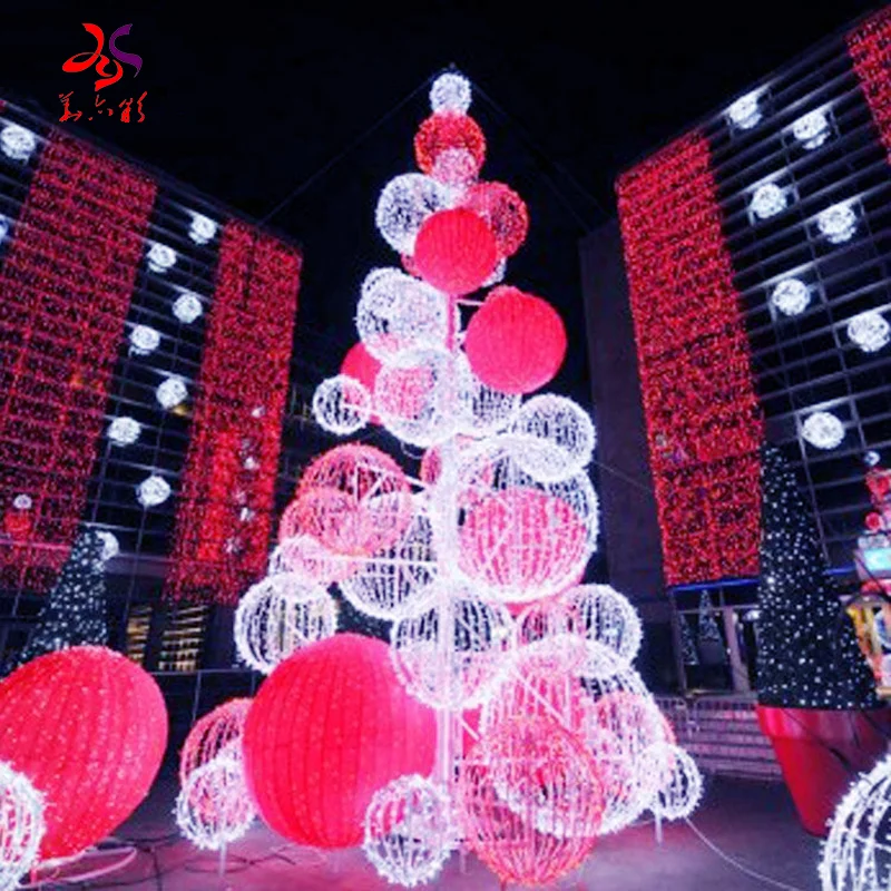 Custom. supermarket mall indoor decorations display a box glitter tree