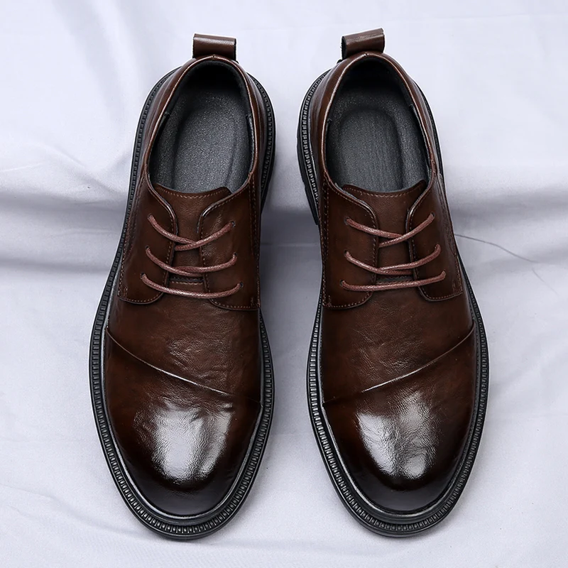 

Men Business Dress Shoes High-end Texture Casual Breathable Suitable for Young People's Derby Shoes