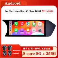 8.8 inch For Mercedes Benz C Class W204 2011-2014 NTG 4.5 Android Car Radio Video Multimedia Player 4G WiFi HD Touch Screen