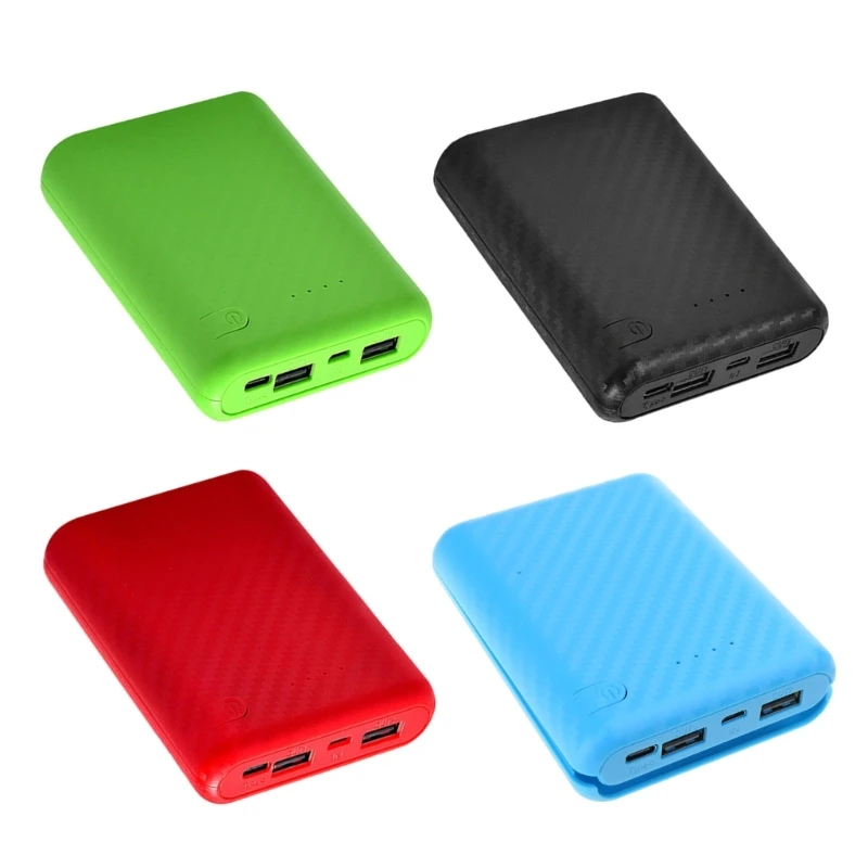 DIY Power Bank Box 4x18650 Battery Outer Case Shells with Multiple Color Choices Battery Not Included 5V/2.1A USB Output