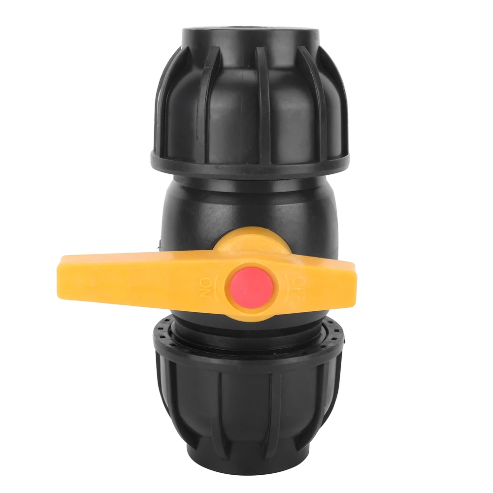Water Pipe Accessories Non-toxic Water Pipe Fitting No Scaling PE Plastic Ball Valve for Garden Hotel Bathroom Balcony Kitchen