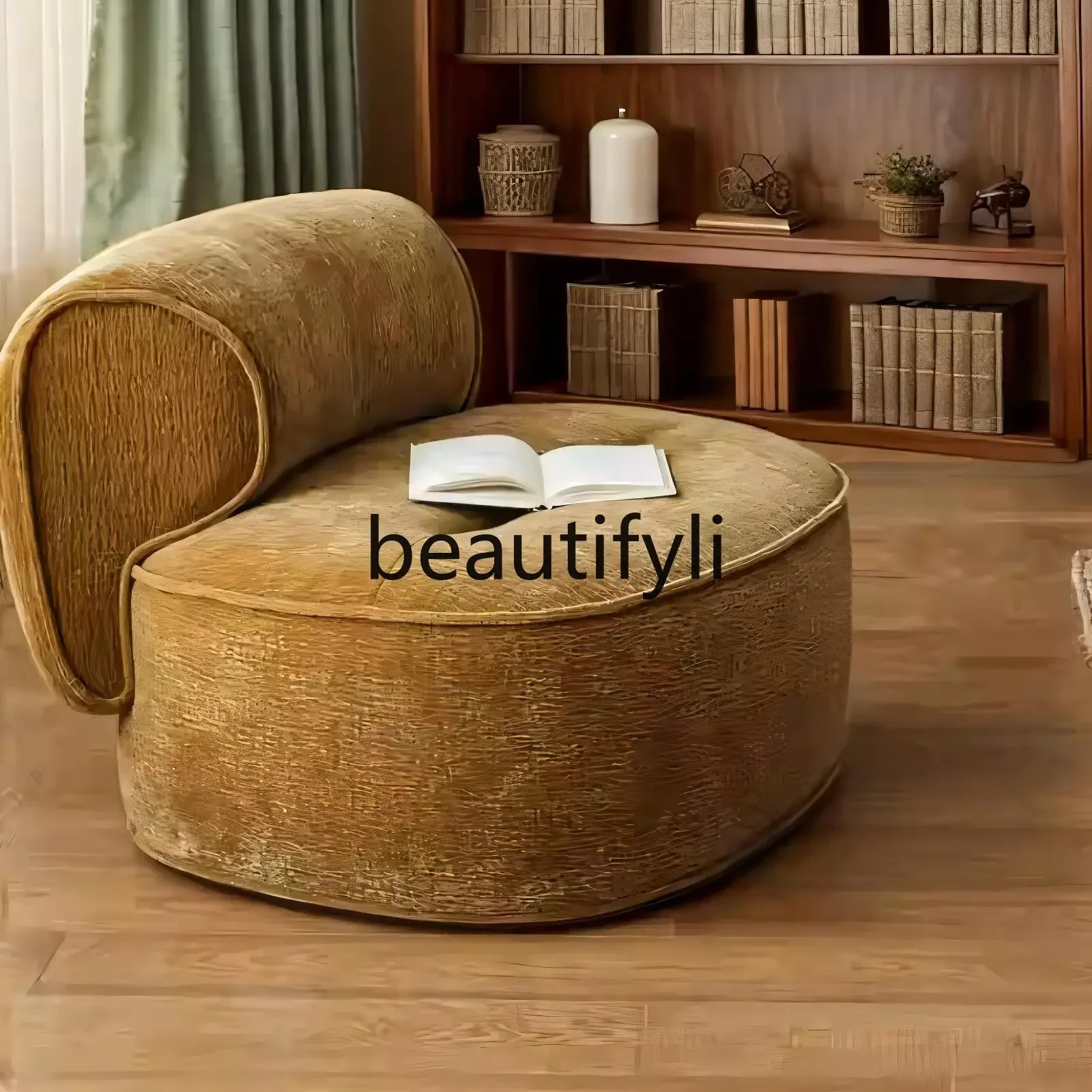 

Nordic simple light luxury lazy sofa B & B hotel home fabric sofa creative recliner