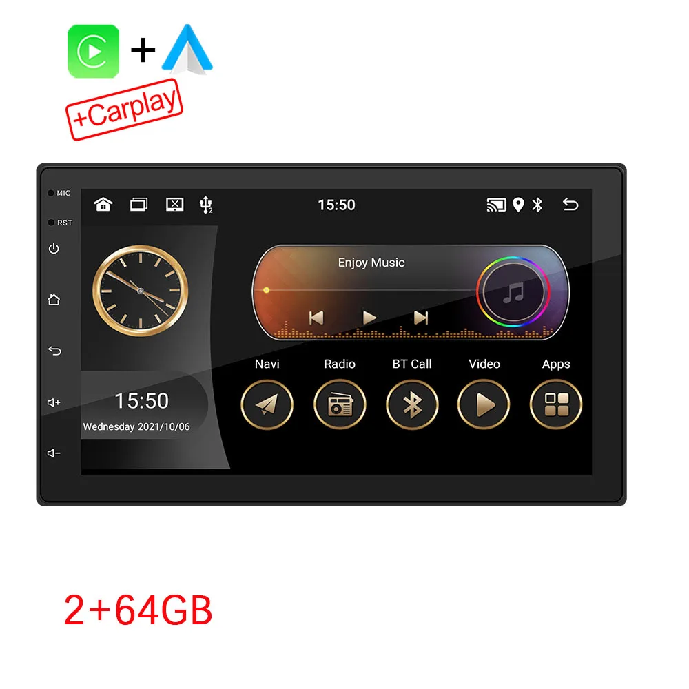 

7" 2 din IPS Screen Wireless Car play Android Navigation 2GB+32G AHD OBD TPMS GPS WIFI Mirror Link Car Audio Player