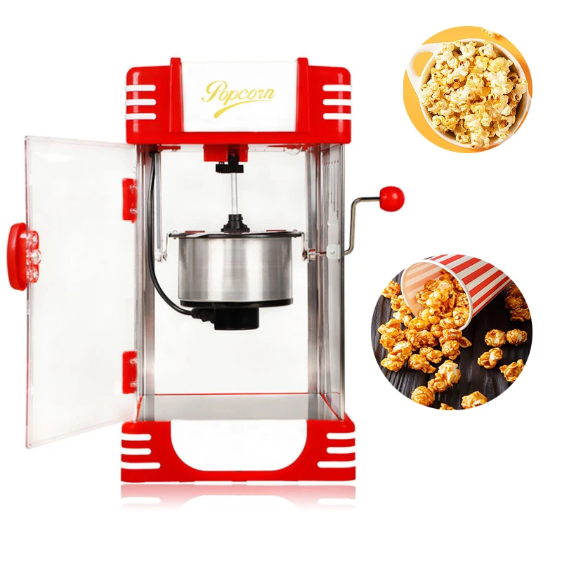 Popcorn Maker Commercial Household Popcorn Machine for Kitchen Kids Home-made Diy Popcorn Movie Snack