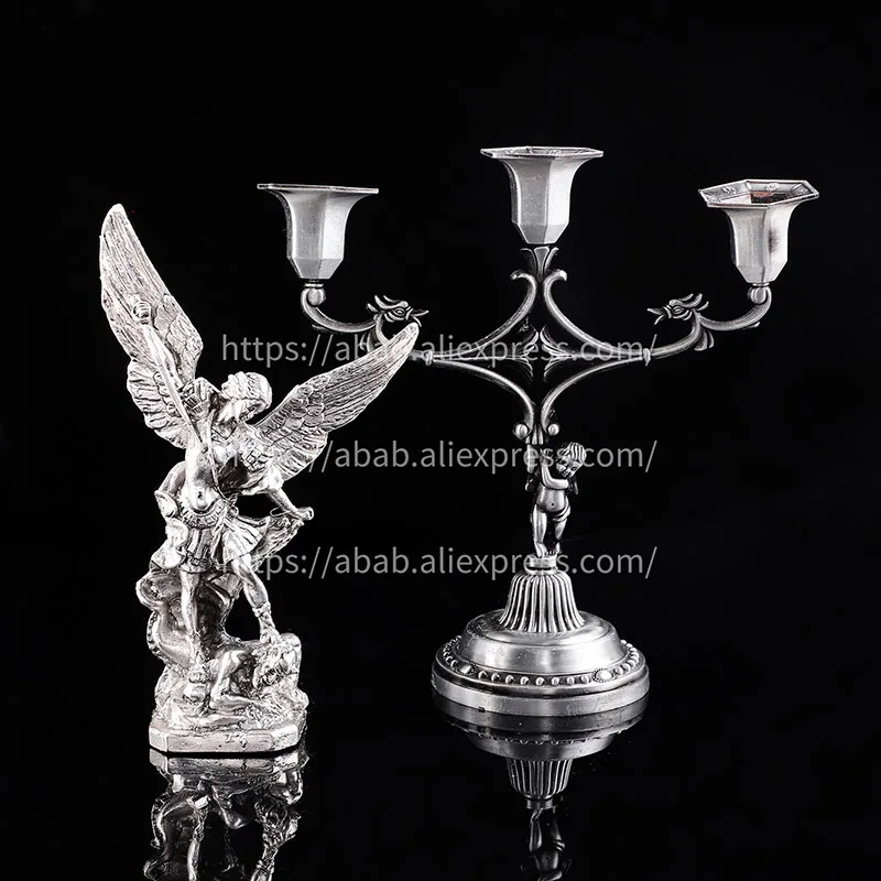 Saint Angel of Michael, a large religion. Religious baby candlestick