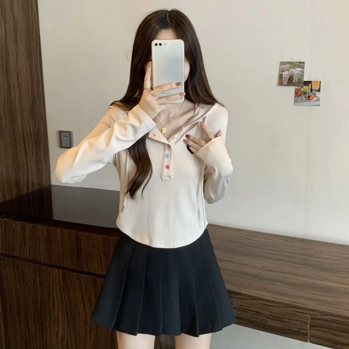 Loszittende lange dameshoodie plus size, herfstmode, afslankend, vleesbedekkend, onregelmatig, comfortabel, zweetwerend...