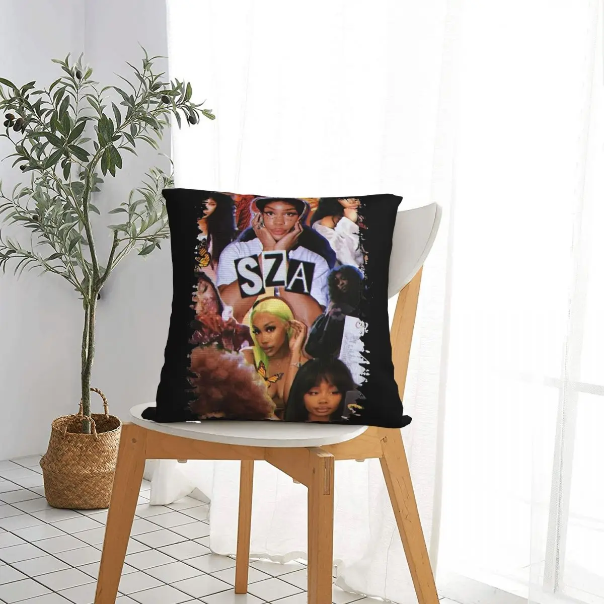 SZA Rapper Square Pillow Case Decorative Pillow 90s Music Customized Cushion Covers