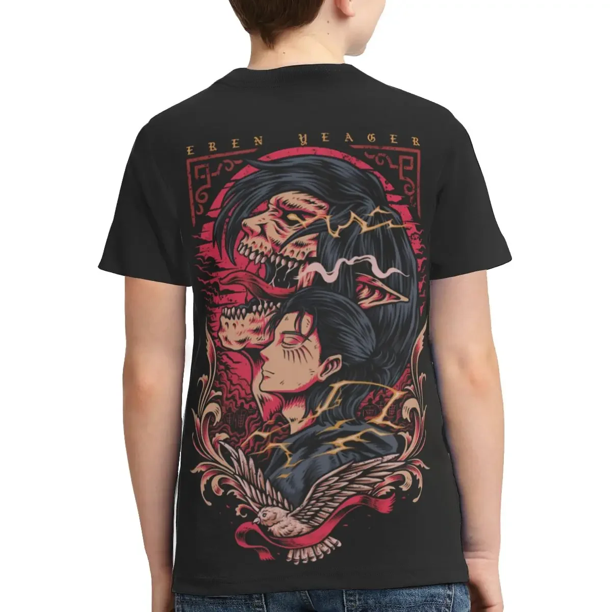 Anime Attack On Titan T Shirt- Short Sleeve Crew Neck Soft Fitted Tee Shirts for Teen Girl &