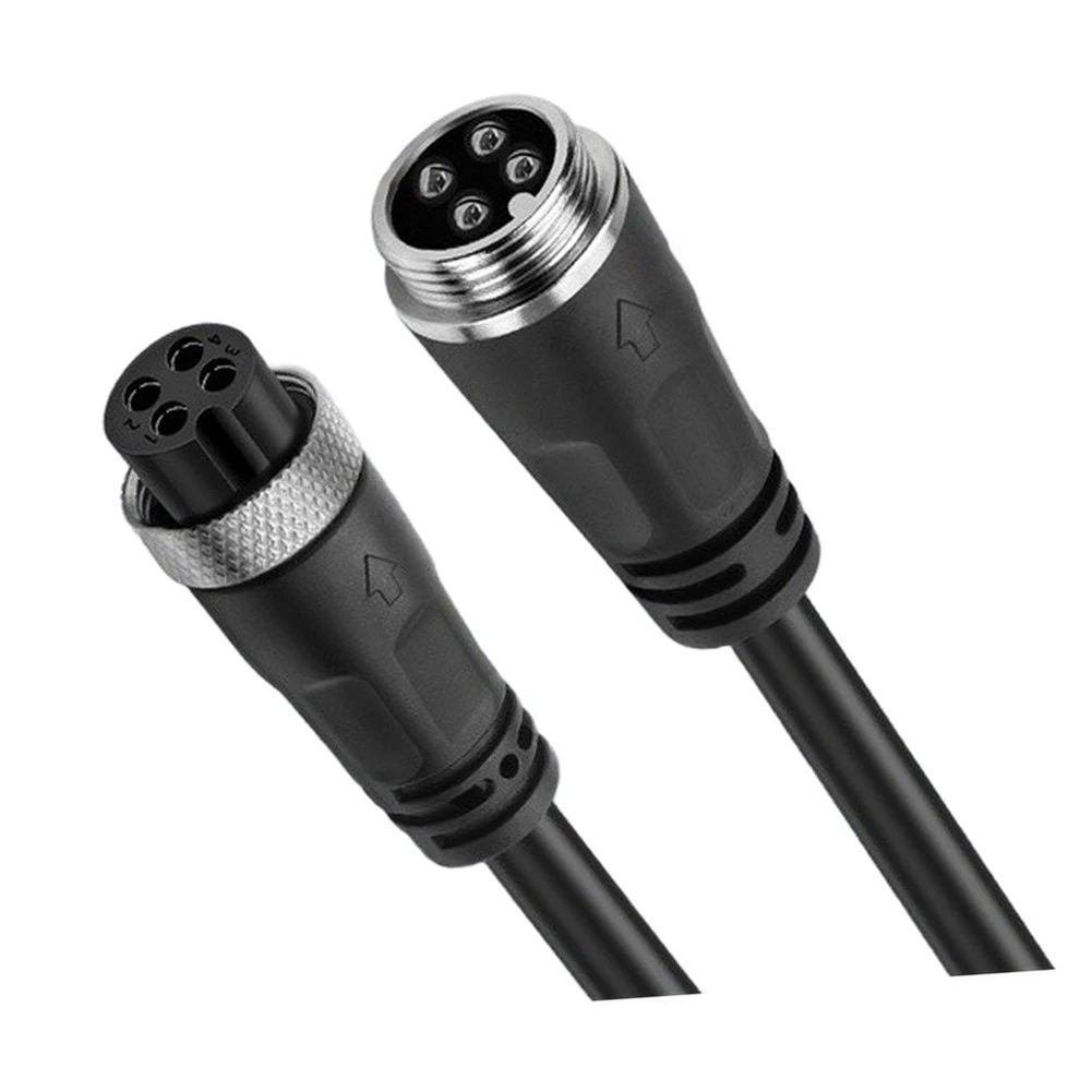 5 Pairs 2 Pin Waterproof Cable for LED Strips 20cm Length Male Female Connectors Nylon Jacket Copper Wire for Lighting