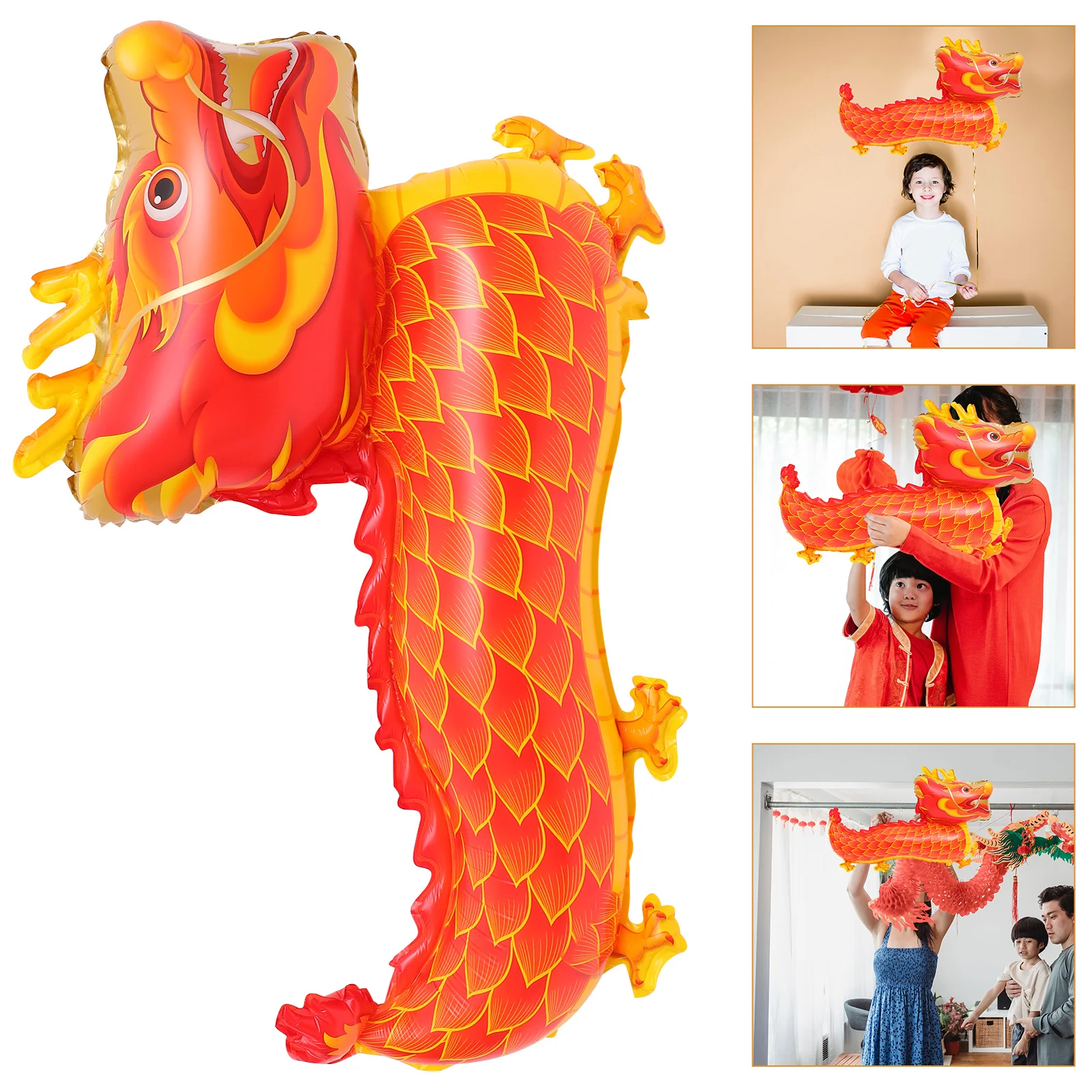 

Dragon Balloon Aluminum Foil Decoration New Year Party Setup Lunar New Year Balloon 2024 Spring Festival Decor