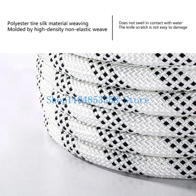 652F Vehicle Towing Rope Recovery Strap Cable, 10 Ton Weight Capacity High Durability with Safety Features, Night Reflection