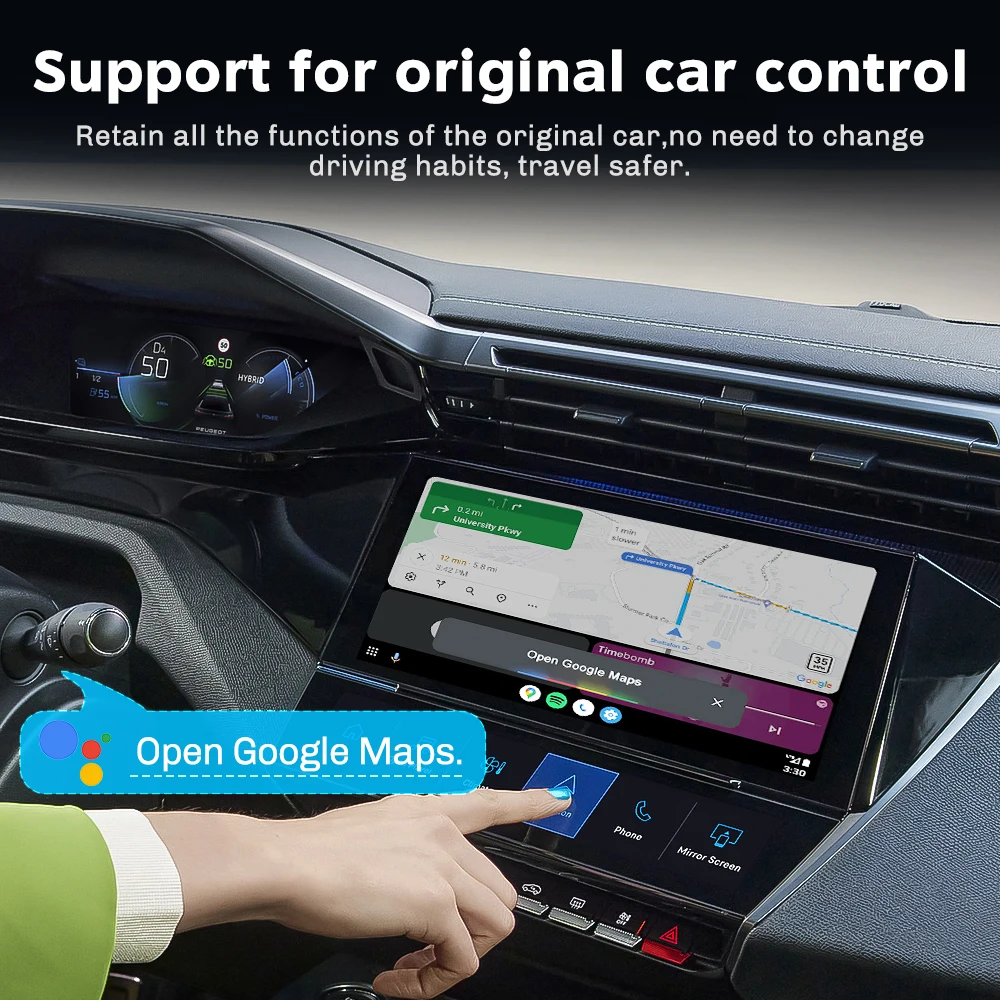 2024 MMB Mini Wireless Android Auto Adapter Auto Ai Box Waze&Spotify For Volkswagen Audi Ford Mazda Toyota WiFi 5G Auto-Connect