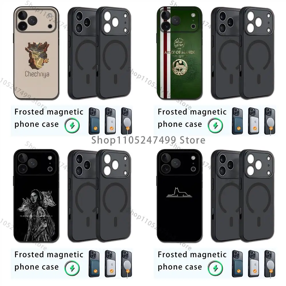 

C-Chechen National Flag Phone For iPhone 17,12,11,16,15,13,14,Pro,Max,Plus,Mini, For Magsafe,Magnetic Wireless Charging Case