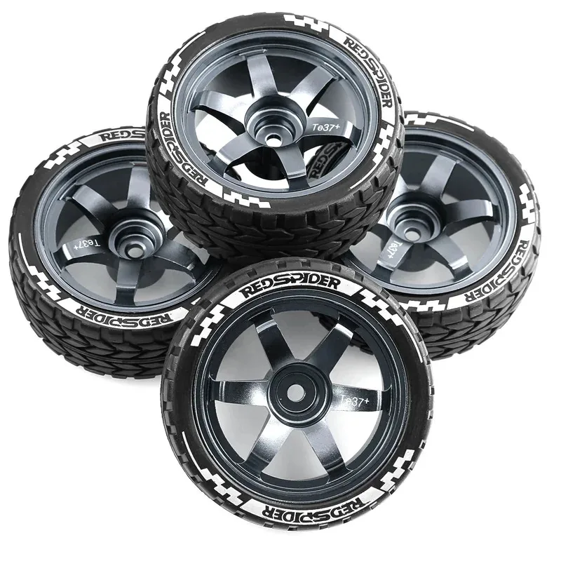 

1/10 RC бортовой автомобиль для дрифта, резиновые шины, набор ступиц легкосплавных колес для HSP 94122 94123 Tamiya TT02 HPI Kyosho Sakura CS D4