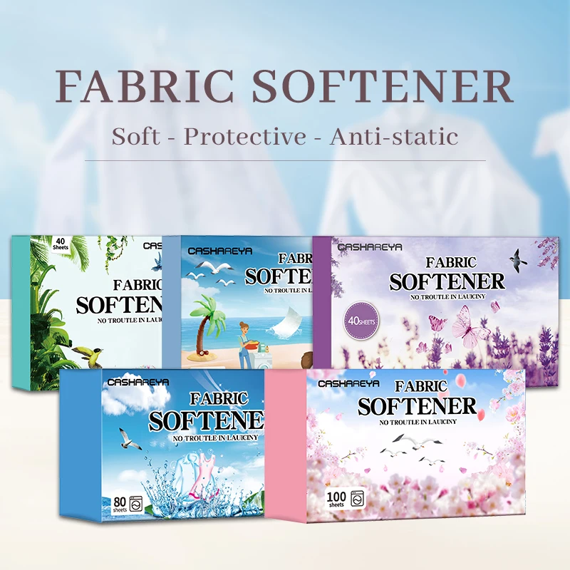 CASHAREYA Dryer Sheets 40pcs Fabric Softener for Dryers Anti Static Wrinkle Reducer Lasting Fresh Scent Laundry Fragrance view 3