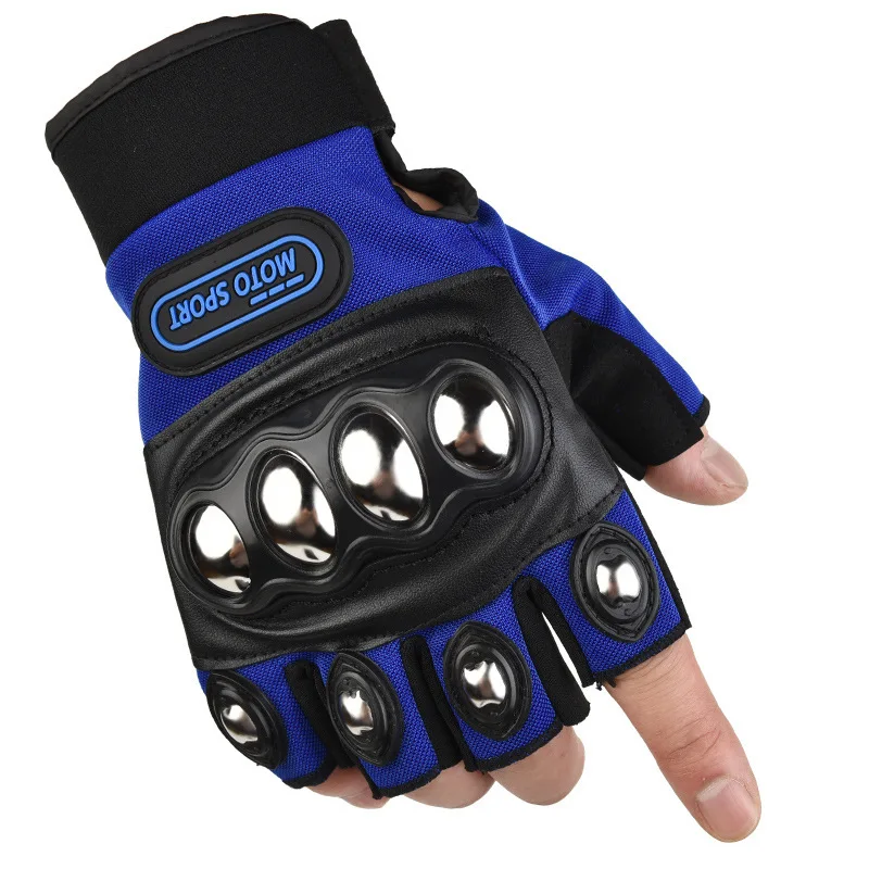 New Summer Motorcycle Gloves Half Finger Breathable Motorcyclist Gloves ATV MTB Cycling Gloves Anti-fall Palm Guard Moto