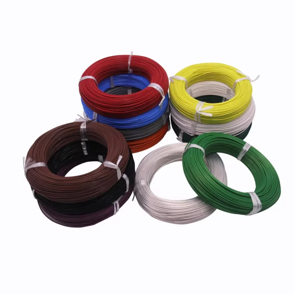 95M FF46-1 FEP PTFE Teflo Tinned Copper Stranded Cable Car Ground sensing Electronic signal Wire 16 18 19 20 22 23 24 26AWG