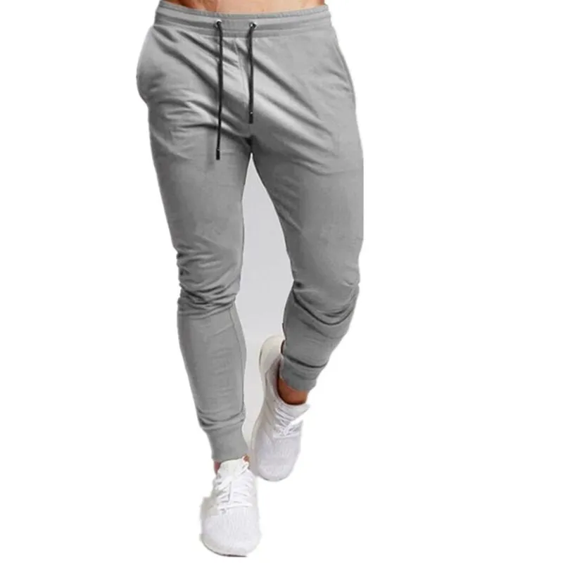 Casual Pants Men\'s Jogger Sweatpants Large Size Elastic Waist Sports Casual Trousers Loose Fitness Clothes Spring Thin Section