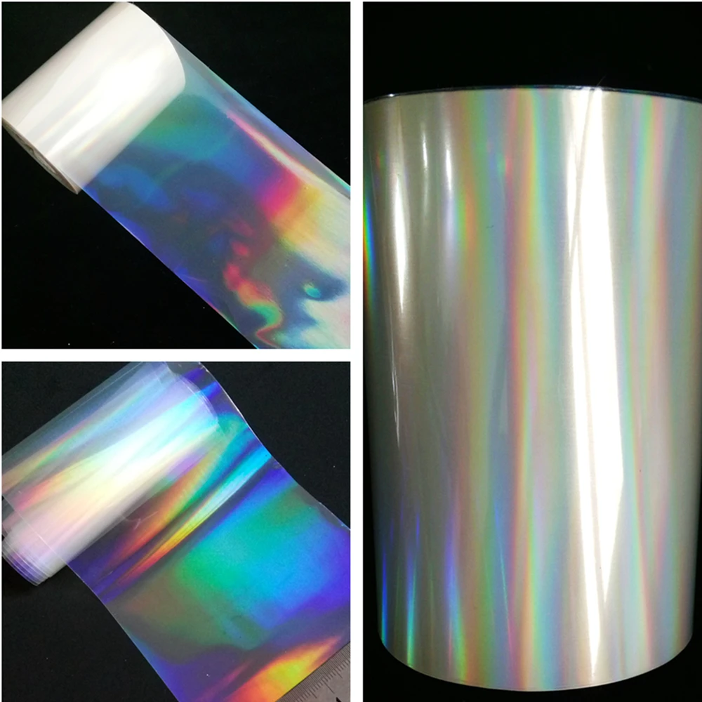 8CMx120M Wholesale Holographic Foil Transfer Rolls Laser Nails Sticker Hot Stamping Film DIY Nail Art Material Manicure Decals