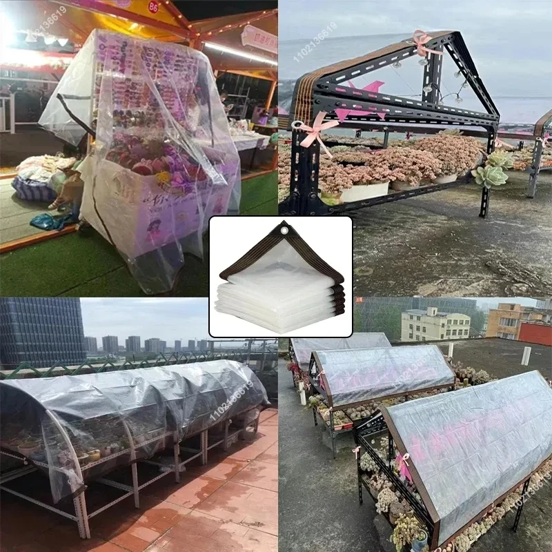 0.18mm PE transparent waterproof tarpaulin, plastic waterproof film for gardens, balconies, greenhouses, succulents, keeping war