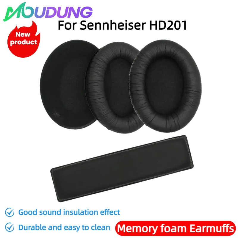 

MOUDUNG Replacement Foam Earpads Cushions Suitable for Sennheiser HD201 Headphones High Quality Ear Cover Memory sponge