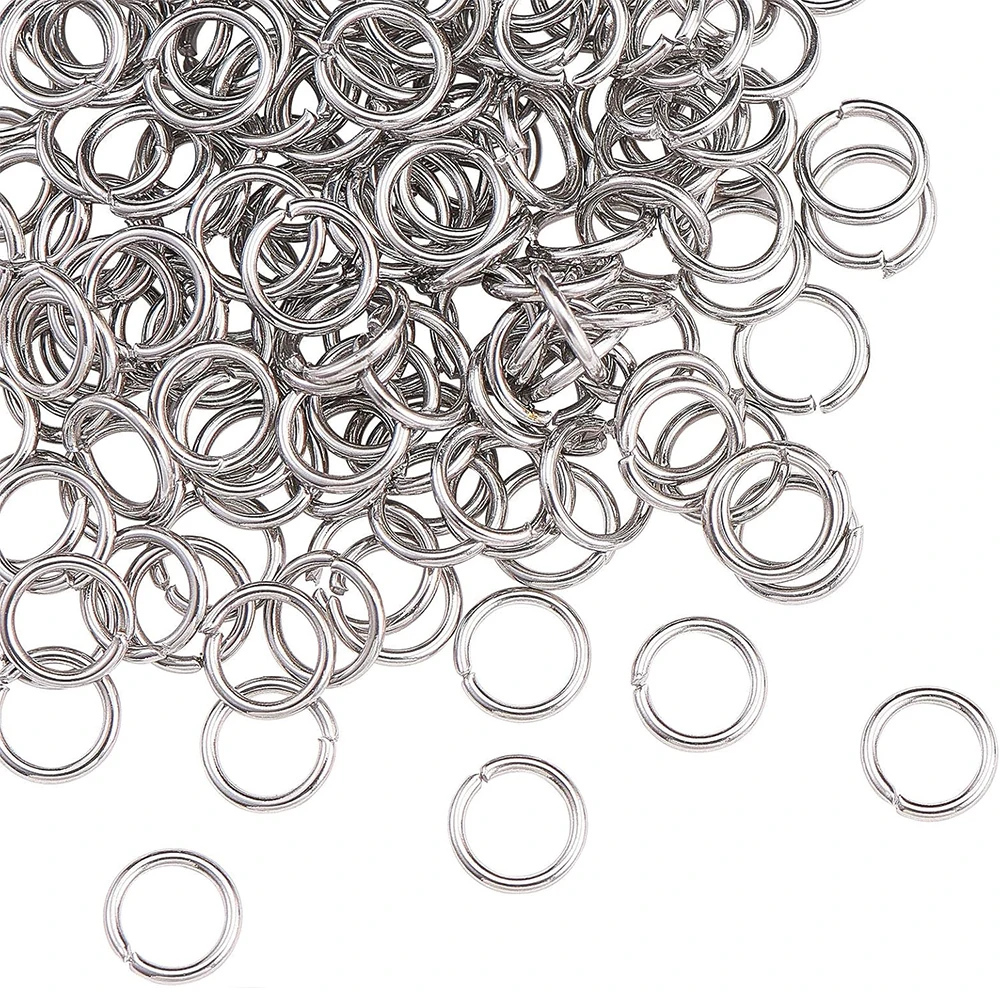 2000Pcs 304 Stainless Steel Open Jump Ring for Jewelry Making Metal Jump Ring 10mm Connectors Bulk Jewelry Findings