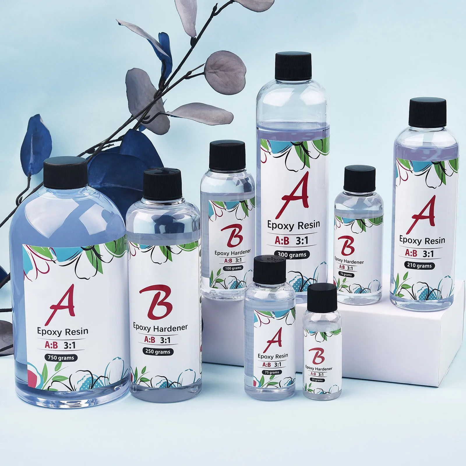3:1 Epoxy Resin AB Crystal Glue Jewelry Making Transparent Mixed Adhesives Clear DIY Resin Mold Jewelry Crafs 100/280/400g/1000g