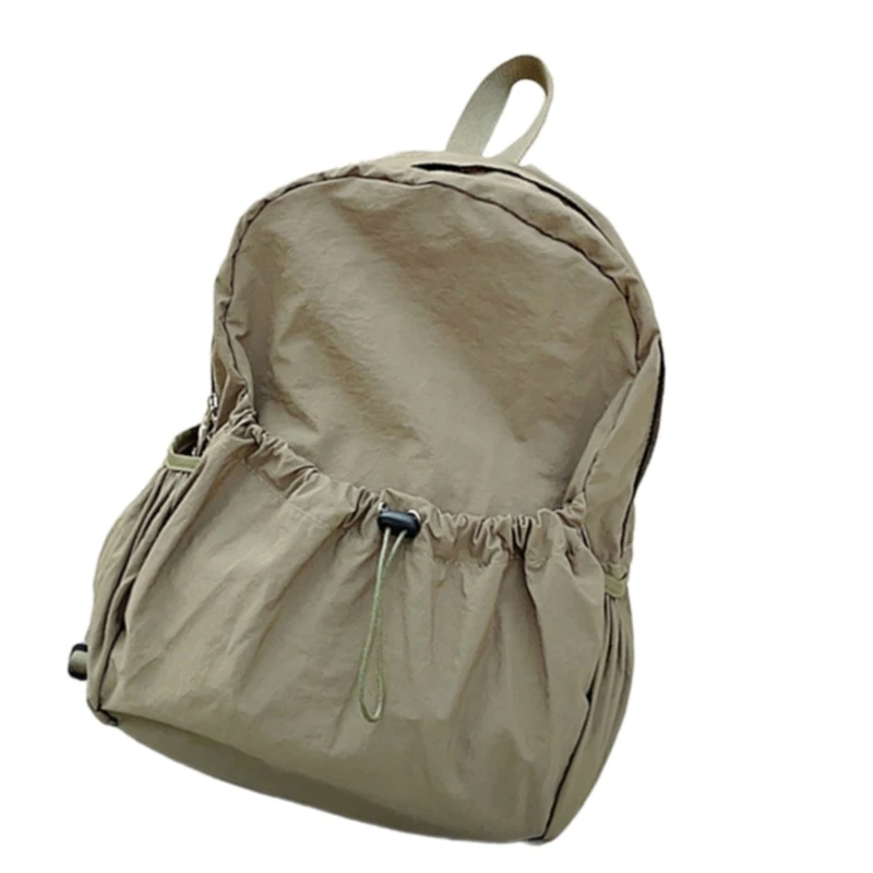 Casual rugzak voor dames Ruime schooltas geplooid Koreaanse stijl nylon boekentas Dropship