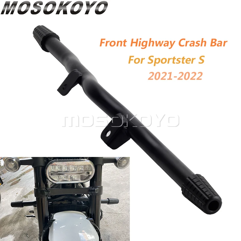 

Motorcycle Front Crash Bar Protector For Harley Sportster S 21-23 Highway Engine Guard Frame Falling Protector Bumper Protective