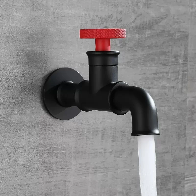 

Bathroom Mop Pool Faucet Wall Mounted Single Cold Small Faucet Nordic industrial Mop Pool Faucet Chrome Balcony Basin Tap