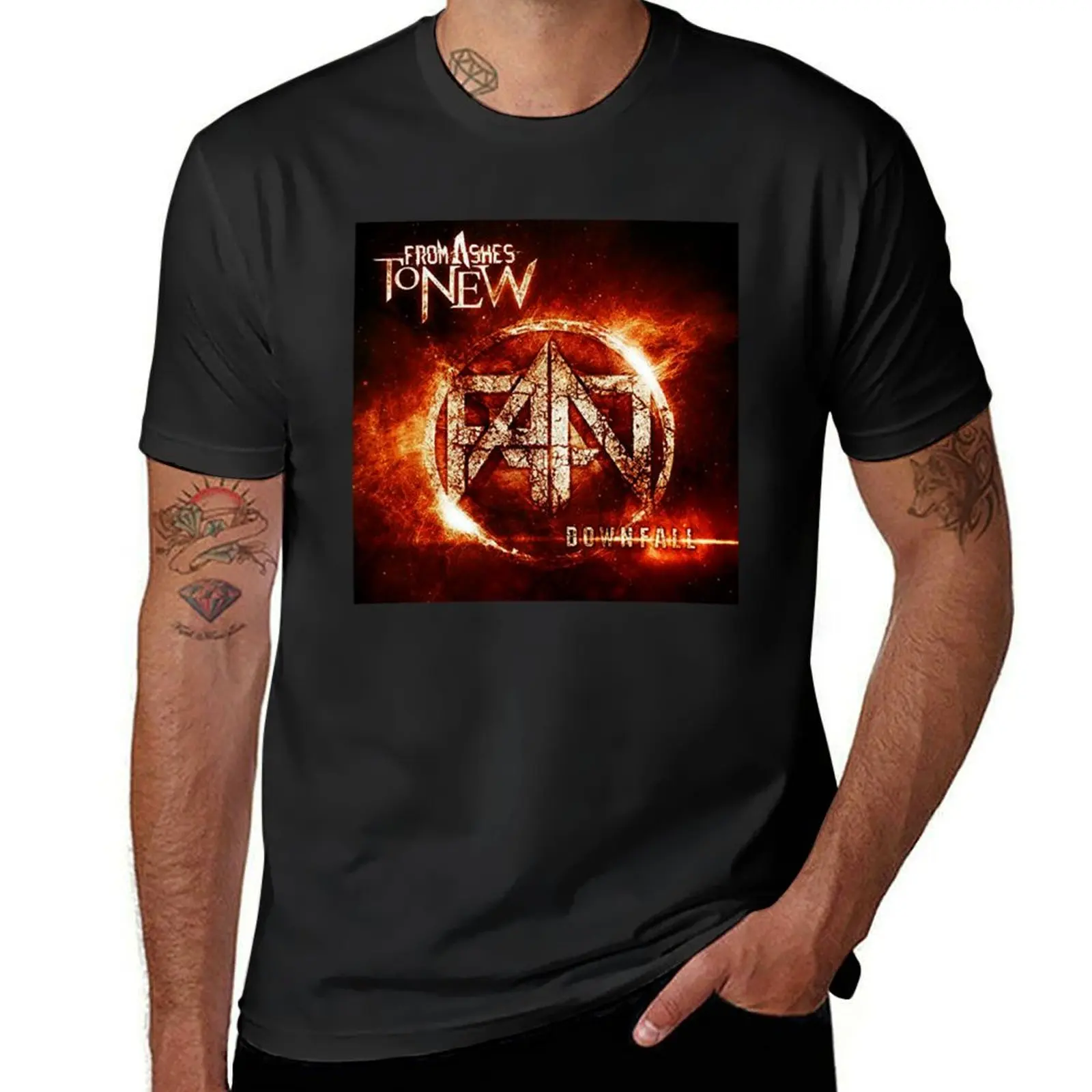 

Downfall From Ashes to New T-Shirt tops summer top Men's t-shirt