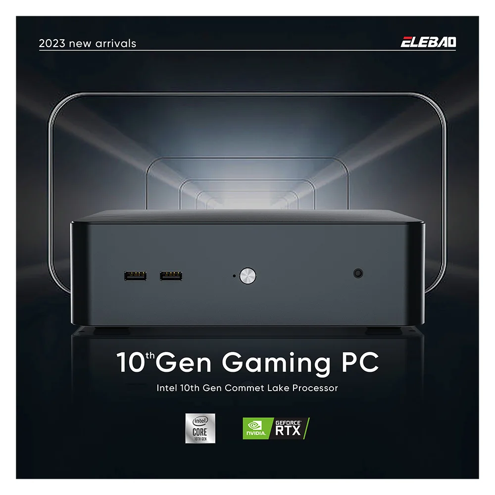 ELEBAO GX02 Mini PCs Intels Core I5 10300H I7 10750H I7 10870H I9 10885H RTX2060 DDR4 Computer Desktops Mini Pcs Gaming PC