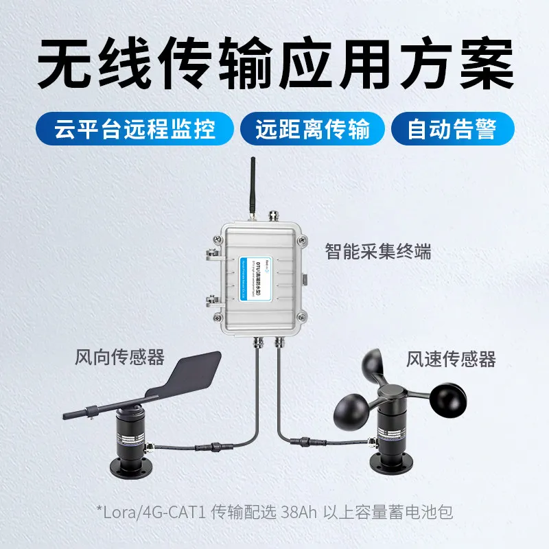 All-aluminum alloy ultrasonic pipeline type high-precision wind speed and direction sensor three cups wind speed