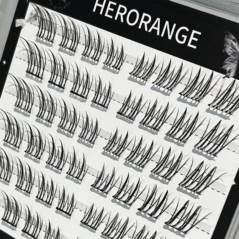 Cílios postiços estilo coreano sem cola, aparência natural, fofos e leves, grupos de cílios, maquiagem diária