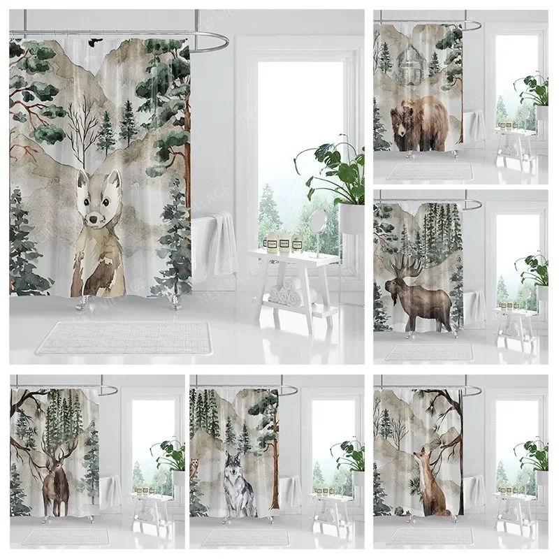 

Waterproof fabric shower curtain Bathroom curtain accessories 180x200 Bath curtain for shower 240*200 nordic boho decor 240x200