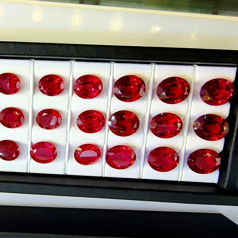 

Top Ruby Lab Grown Gemstone Pigeon Blood Red For DIY Advanced Charms Jewelry Making Materials Multiple Shape with Cert