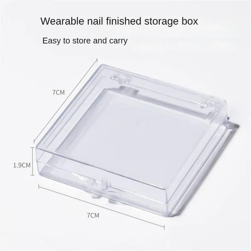 Convenient Nail Storage Box Dust-proof Transparent Nail Accessories Nail Art Popular Nail Polish Storage Manicure Trending