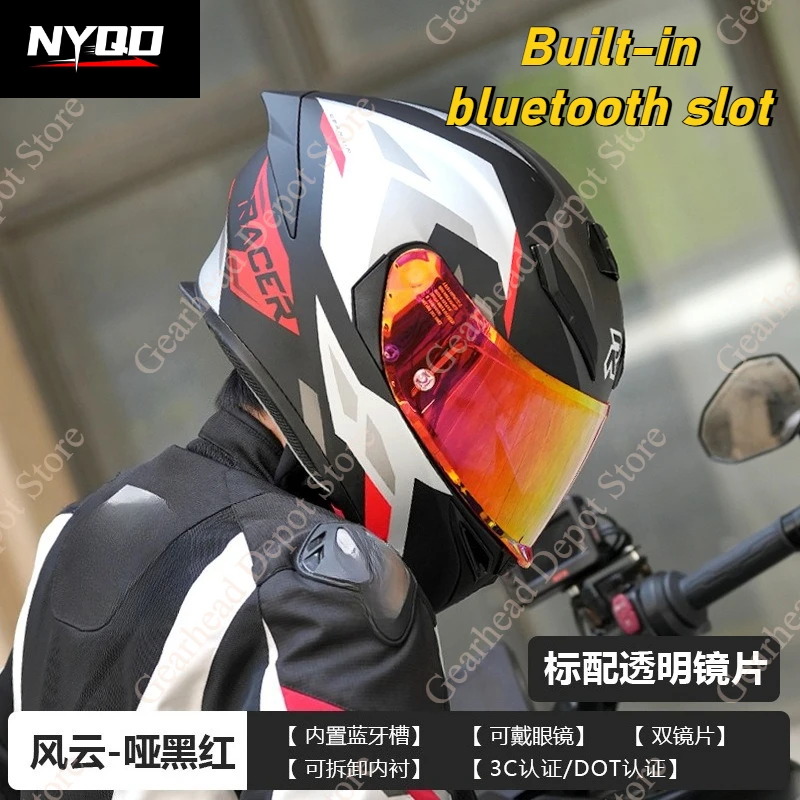 Sakura Pattern Full Face Helmet Women Rider Motorcycle E-bike Safety Helmet All Season Universal Riding Protective Gear