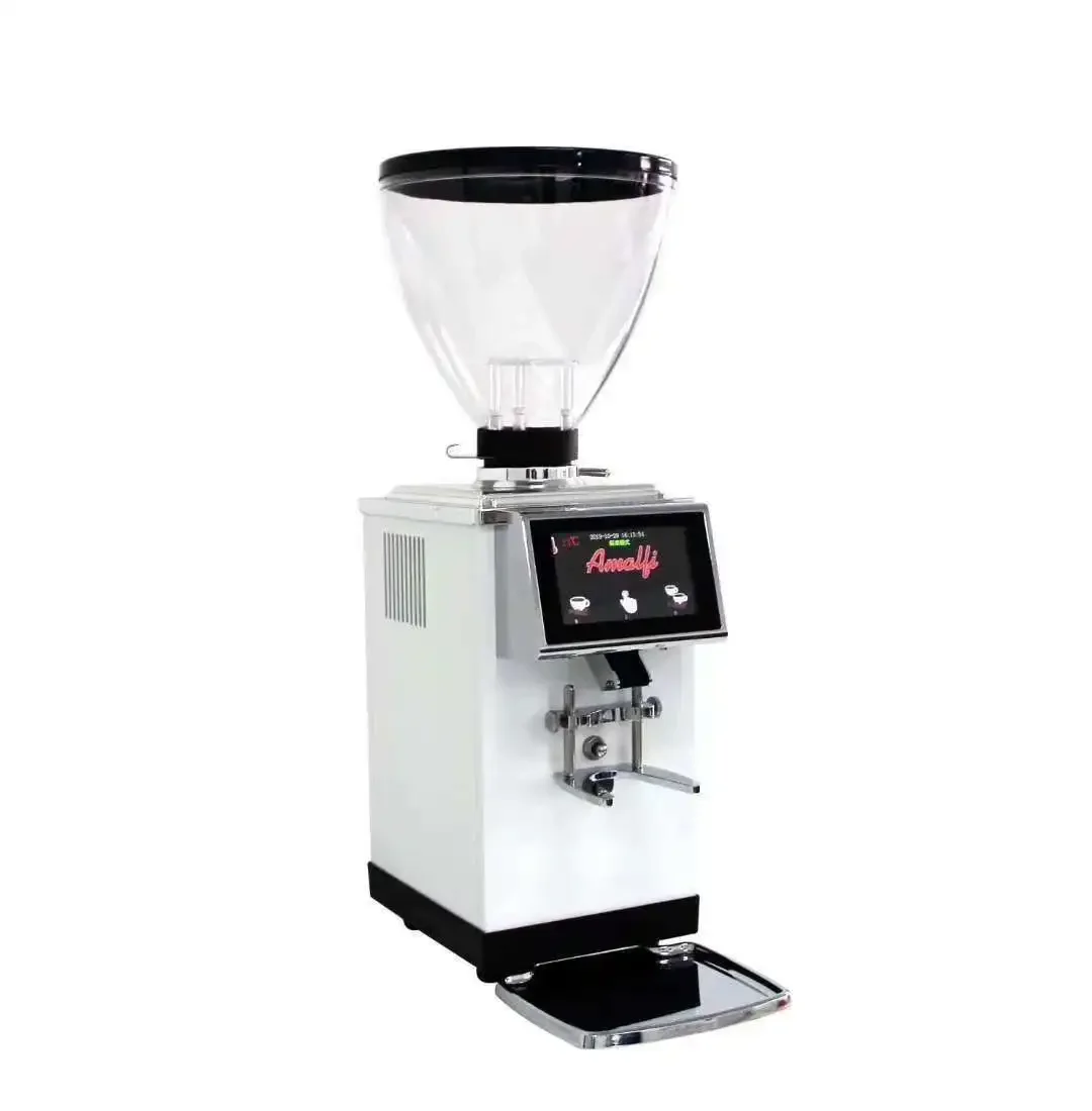 

Commercial Logo Espresso Grinder Italian Flat Burr Electric Coffee Bean Grinder with Touch Screen